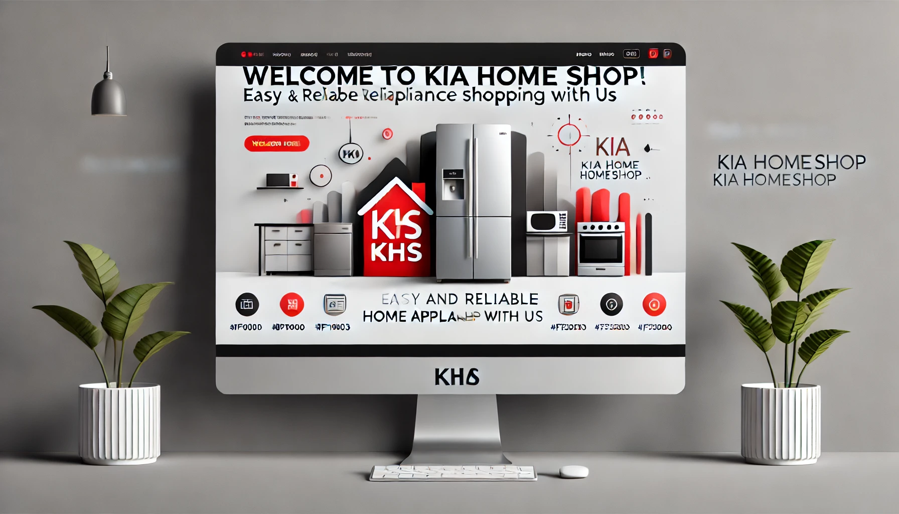 DALL·E 2024-12-22 13.49.14 - A modern website banner for KIAHOMESHOP.COM, promoting home appliances. The design includes the brand's logo (a house shape with the initials KHS), us